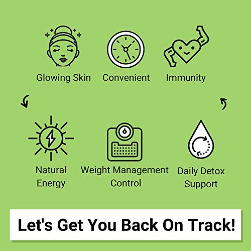 Smart Pressed Organic Greens Superfoods Juice Powder Single Serving Cold-Pressed Vegan Alkalizing Green Juice Cleanse…