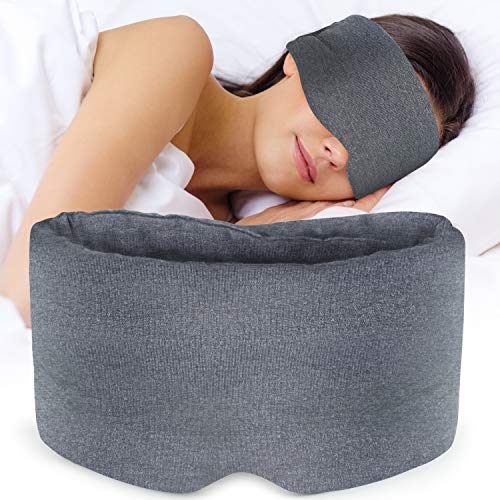 Sysrion Sleep Eye Mask – Ultra Soft Comfortable Sleeping Mask for for Home Sleep Travel Shift Work, Nose Pad Designed…