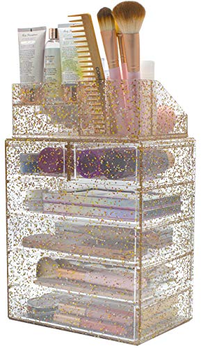 Sorbus Clear Cosmetic Makeup Organizer – Make Up & Jewelry Storage, Case & Display – Spacious Design – Great Holder for…