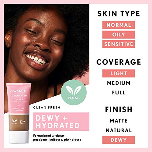 COVERGIRL, Clean Fresh Skin Milk Foundation, Medium/Tan, 1 Count