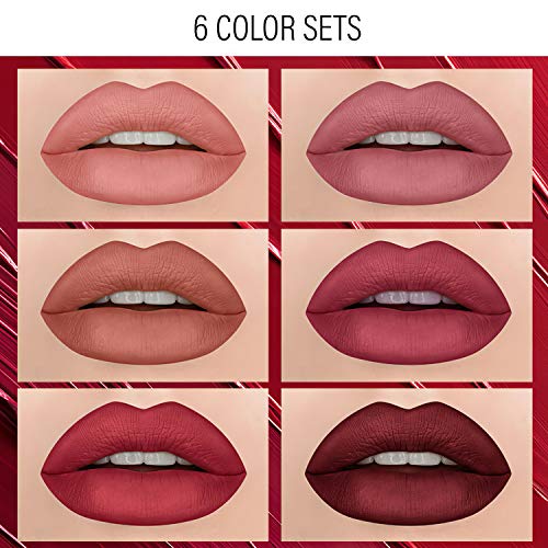Matte Liquid Lipstick set, 6 PCS Velvety Lip Gloss Kit, Non-stick Cup Waterproof Long Lasting, Nude Lip Gloss Beauty…