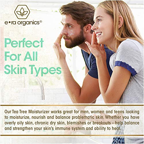 Era Organics Tea Tree Cream Face Moisturizer for Oily Skin – Advanced 7X Balancing Oily Skin Moisturizer – Non-Greasy…