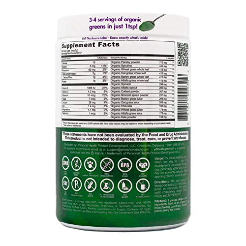 pHresh Greens Raw Alkalizing Superfood (10oz – 2 Month Supply)
