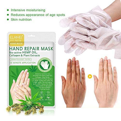 Repair Hand Mask for Dry Skin, Nourish Hand Mask Moisturizing Gloves, Spa Hand Mask Gentle Soothe and Soft, Anti Aging…