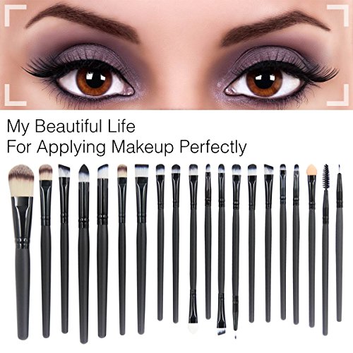 EmaxDesign 20 Pieces Makeup Brush Set Professional Face Eye Shadow Eyeliner Foundation Blush Lip Makeup Brushes Powder…