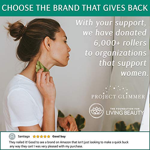 Atahana Jade Roller and Gua Sha Set w/ Fridge Case – 100% Natural Jade Stone Roller & Gua Sha – Video Tutorial & Ebook…