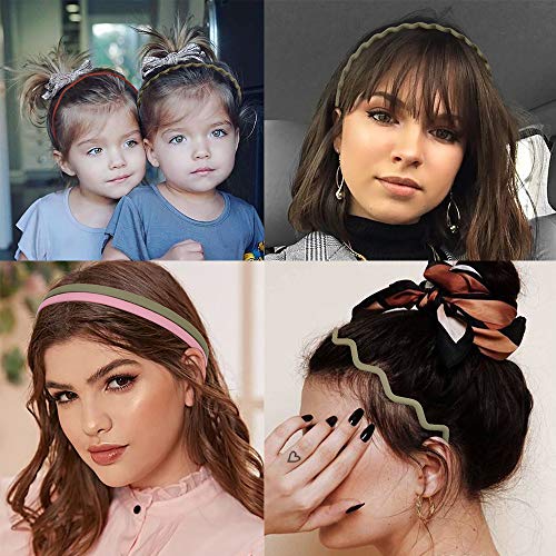 20 PCS Colorful Headbands Teeth Comb Thin Non Slip Hair Hoops for Women Acrylic Flexible Matte Hair bands for Party…