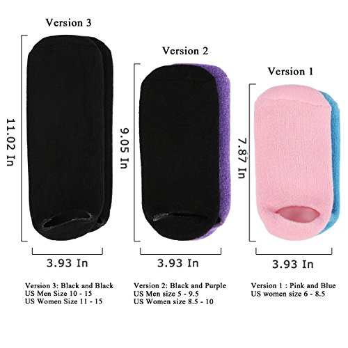 Codream Large Men’s Moisturizing Gel Socks Men’s Feet Care Ultimate Treatment for Dry Cracked Rough Skin on Feet Pack of…