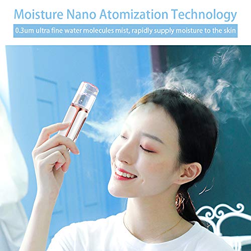 annhuabeauty Nano Facial Mister, Double Hole Portable Cool Mist Moisturizing Face Eye Lash Mister, Facial Sprayer for…