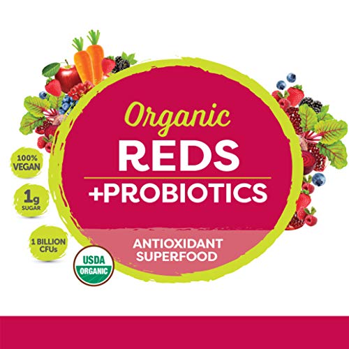 Healthy Delights Naturals, Organic Reds Probiotic’s Powder, Antioxidant Superfood, Naturally Boost Energy, Non-GMO…