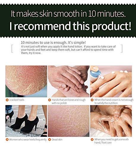 Epielle Moisturizing Hand & Foot Masks (Glove & Socks 12pk) for Dry Hand, Dry & Cracked heel Spa Masks Sunflower Seed…