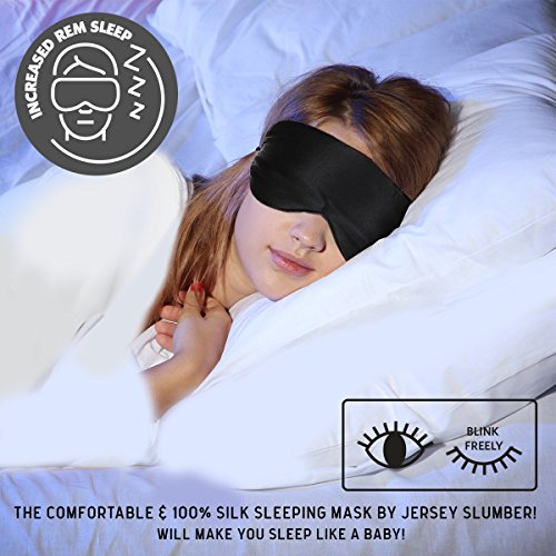 Silk Sleep Eye Mask for Men Women, Comfortable Super Soft Eye Mask with Adjustable Strap, 100% Pure Silk, Works with…