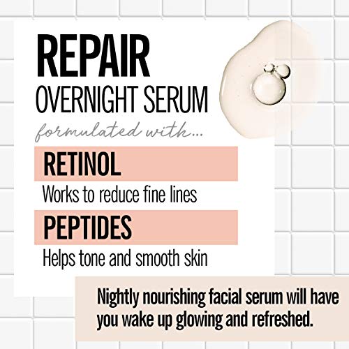 Valjean Labs Repair Overnight Anti-Aging Nighttime Facial Serum | Retinol + Peptides | Helps to Reduce Fine Lines and…