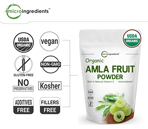 Organic Amla Powder (Amalaki) | 24oz, India Origin Gooseberry Powder | Rich in Vitamin C, Antioxidants, Supports Immune…