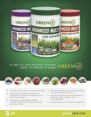 Greens+ Advanced Multi Wild Berry Superfood Powder | Essential Blend of Raw Green Foods, Superfruits and Sea Vegetables…