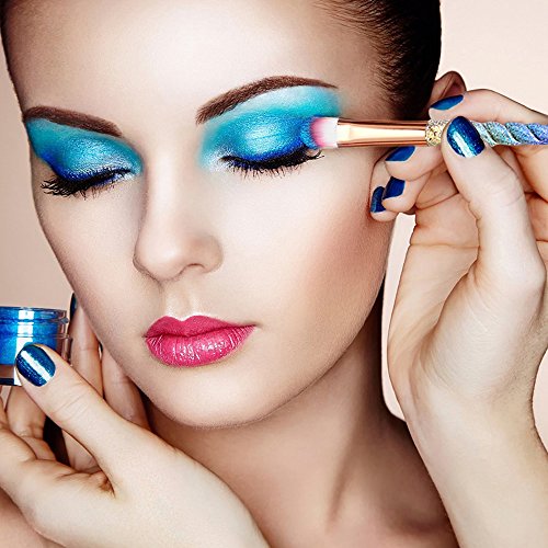 16PCS Makeup Brush Set, MYSWEETY 2020 12PCS Foundation Colorful Unicorn Blending Cosmetic Eyeshadow Brush + 2pcs…