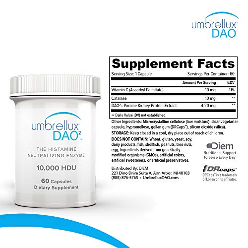 Umbrellux DAO – Histamine Neutralizing Enzyme – 60s