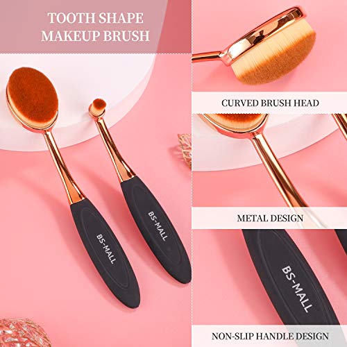 BS-MALL Face Foundation Powder Liquid Cream Oval Makeup Brushes Set Synthetic Makeup brushes(Pack of 6)