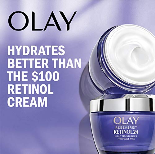 Olay Regenerist Retinol Moisturizer, Retinol 24 Night Face Cream with Niacinamide, Anti-Wrinkle Fragrance-Free 1.7 oz…
