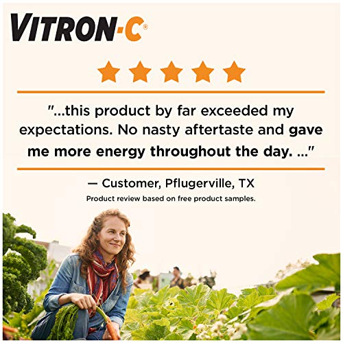 Vitron-C Iron Supplement, Once Daily, High Potency Iron Plus Vitamin C, Dye Free Tablets, 60 Count