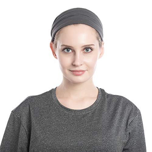 QUEXIAOMIN Wide Headbands for Women Black Stylish Head Wraps Boho Thick Hairbands Large African Sport Yoga Turban…