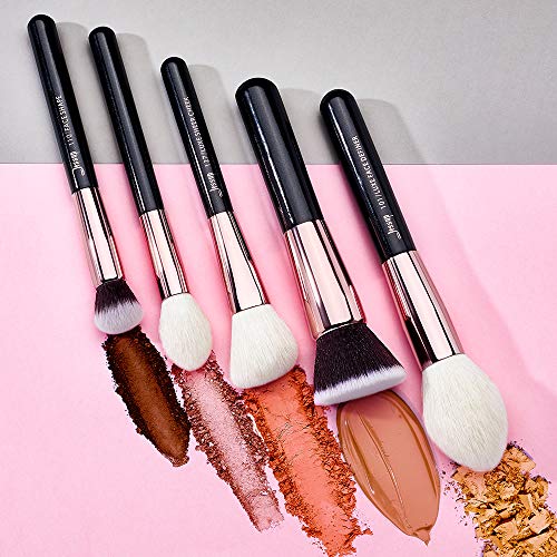 Jessup Makeup Brushes, Labeled Makeup Brush Set Premium Synthetic and Natural Hair Foundation Powder Concealer Eyeshadow…