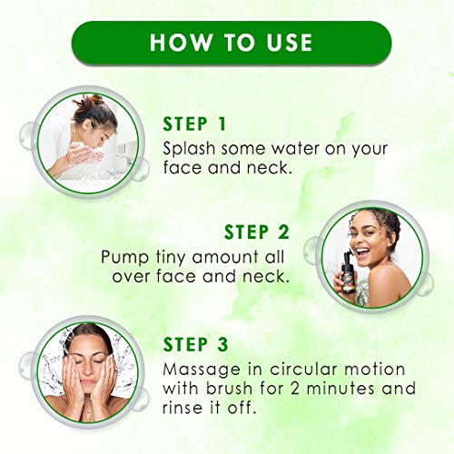 WOW Skin Science Apple Cider Vinegar Foam Exfoliating Face Wash & Brush – Facial Cleanser Acne Face Wash for Women & Men…