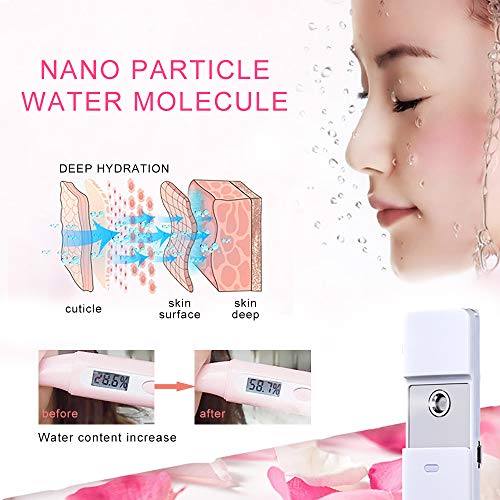 Nano Mister Facial Spray Face Mist Nanomister for Eyelash Extensions Portable Facial Steamer Face Humidifier Flight…