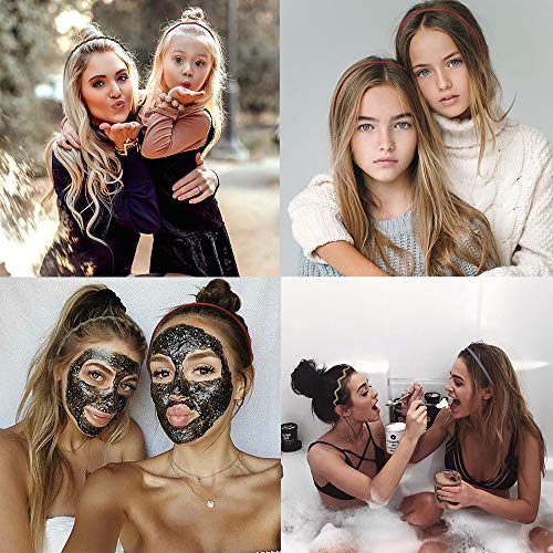 20 PCS Colorful Headbands Teeth Comb Thin Non Slip Hair Hoops for Women Acrylic Flexible Matte Hair bands for Party…