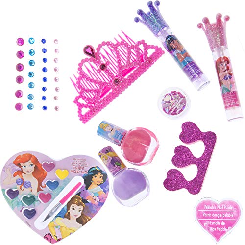 Townley Girl Disney Princess Cosmetic Backpack, 10 Pcs