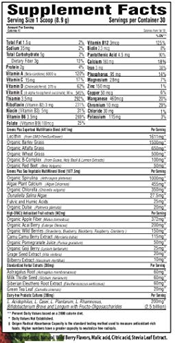 Greens+ Advanced Multi Wild Berry Superfood Powder | Essential Blend of Raw Green Foods, Superfruits and Sea Vegetables…