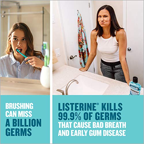 Listerine Ultraclean Oral Care Antiseptic Mouthwash to Help Fight Bad Breath Germs, Gingivitis, Plaque and Tartar, Oral…