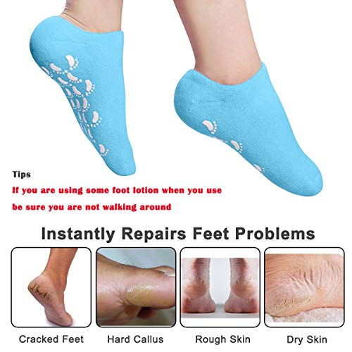Moisturizing Socks Heel Gel Sock – Callus Rough Foot Care Treatment Soft Silicone Gel Lined Infused Lotion Spa Socks|2…