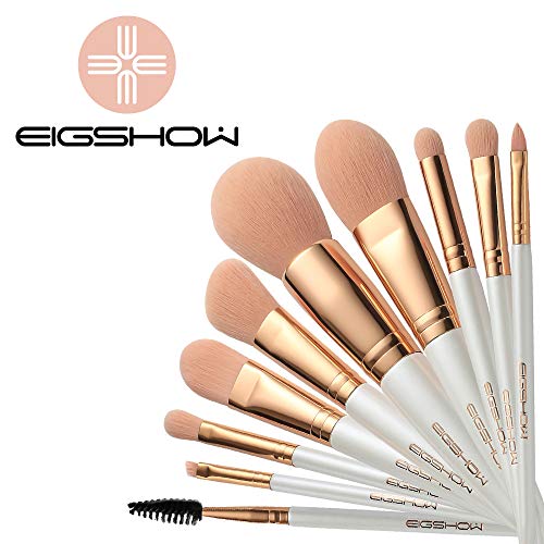 Makeup Brushes Sets, EIGSHOW Vegan Makeup Brushes Cruelty-Free Soft Synthetic Bristles for Foundation Blending Face…