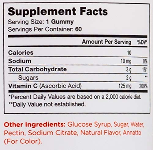 Zahler Chapter One Vitamin C Gummies, Great Tasting Chewable Vitamin C for Kids, Certified Kosher (120 Gummies)