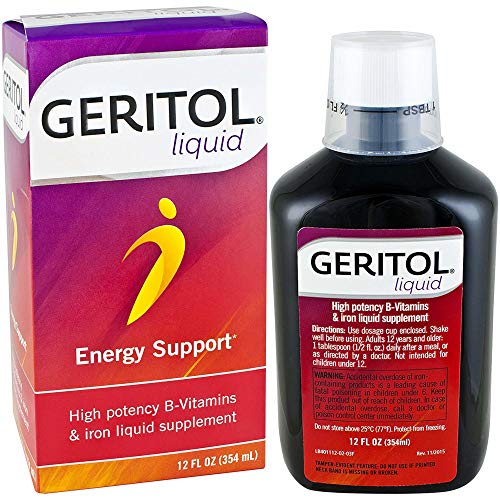Geritol, Liquid Vitamin and Iron Supplement, Energy Support, Contains High Potency B-Vitamins and Iron, Pleasant Tasting…