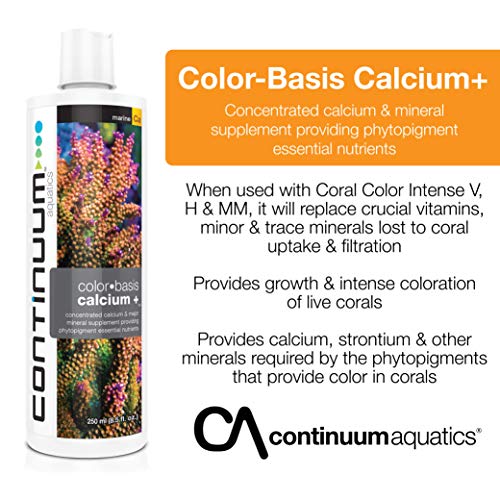 Continuum Aquatics Color Basis Calcium Plus – Concentrated Calcium & Mineral Supplement Providing Phytopigment Essential…