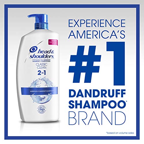 Head and Shoulders Classic Clean 2-in-1 Anti-Dandruff Shampoo + Conditioner 32.1 Fl Oz (Packaging May Vary)