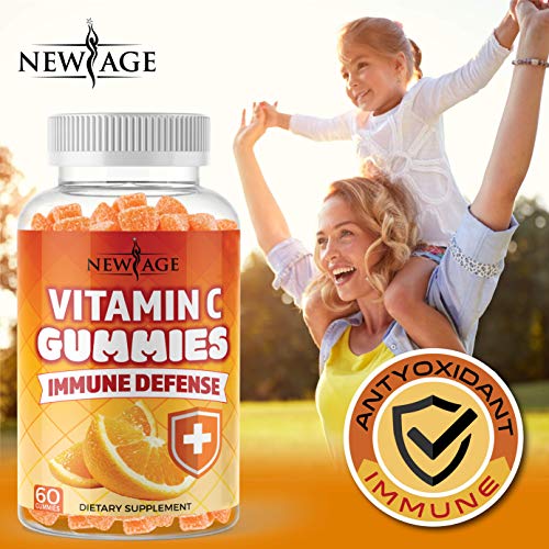 NEW AGE Vitamin C Gummies Orange Vitamin C Gummy – Supports Healthy Immune System – Vegetarian Without Gluten (120…