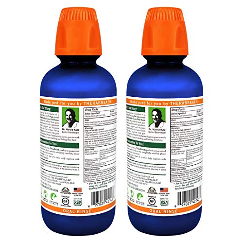 TheraBreath Healthy Gums Periodontist Formulated 24-Hour Oral Rinse with CPC, Clean Mint, 16 Fl Oz (Pack of 2)