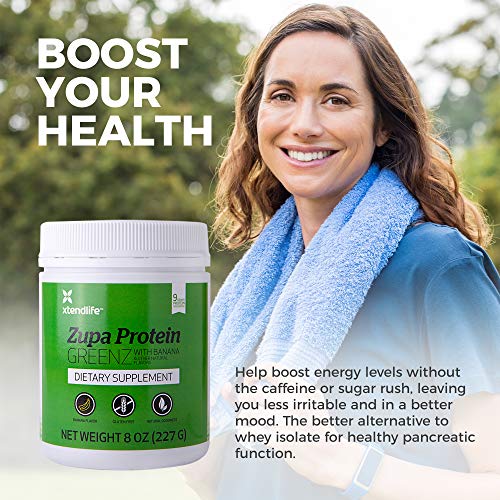 Xtend-Life Zupa Protein GREENZ – Rich in BCAA, Organic Spirulina, and Chlorella – Superfood Proteins Powder Shake…
