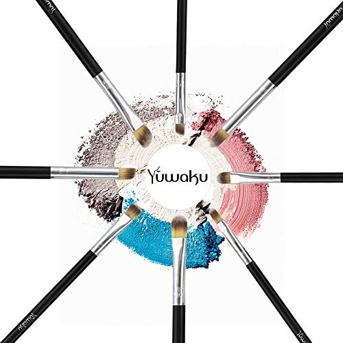 Eyeshadow Eyeliner Brush Blending Concealer Makeup Brushes Set 8Pcs Black Eye Shadow Make Up Tools Kits