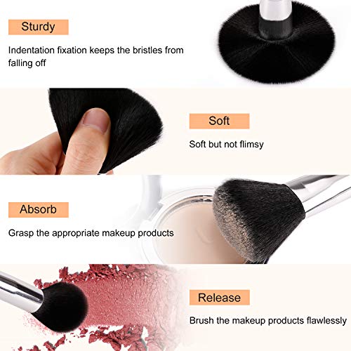 BESTOPE Makeup Brushes 16PCs Makeup Brushes Set with 4PCs Beauty Blender Sponge and 1 Brush Cleaner Premium Synthetic…