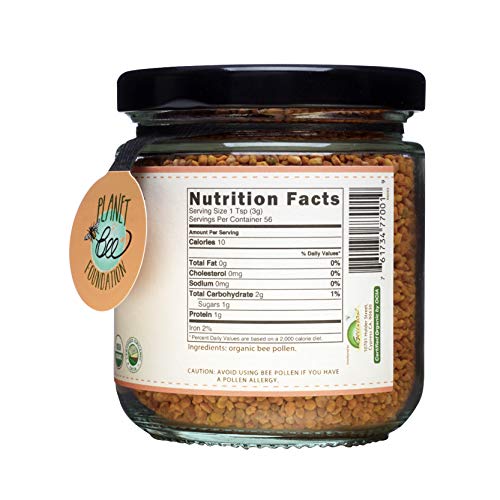 Greenbow Organic Bee Pollen – 100% USDA Certified Organic, Non-GMO, Pure, & Natural Bee Pollen – Superfood Packed with…