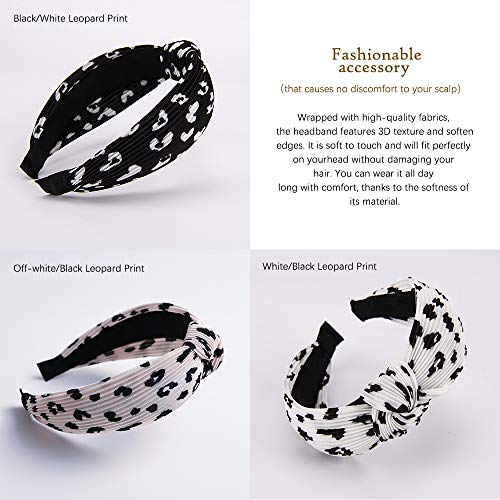 Knot Headband For Women | Comfortable And Stylish Top Knot Headband For Women | Hair Accessories For Women | Leopard…
