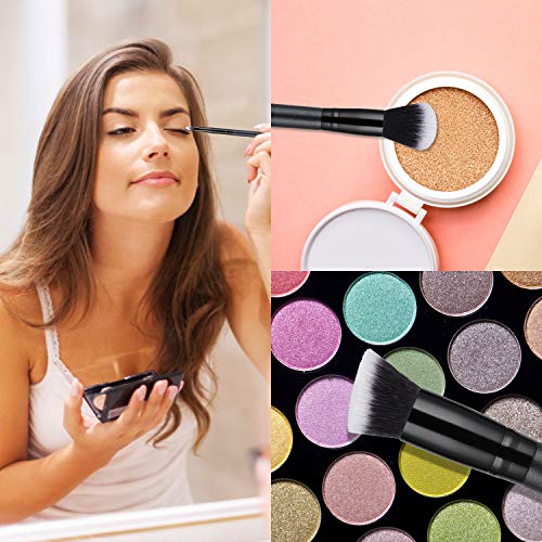 [Updated 2020 Version] Makeup Brushes Set, 5pcs Makeup Brushes Cosmetic Foundation Powder Concealers Eye shadows Lip…