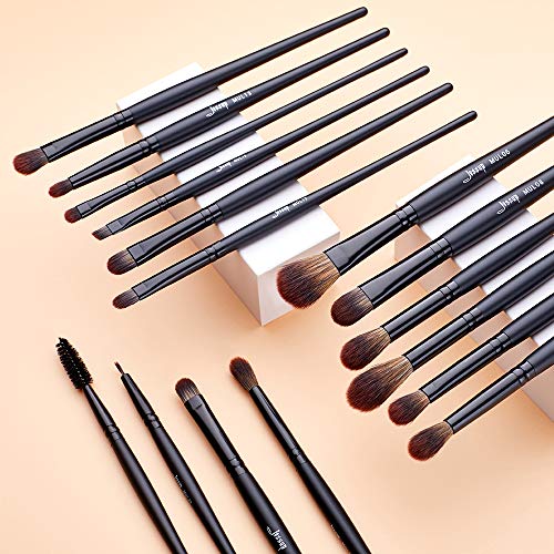 Jessup Makeup Brushes Set Premium Synthetic Powder Foundation Highlight Concealer Eyeshadow Blending Eyebrow Liner…