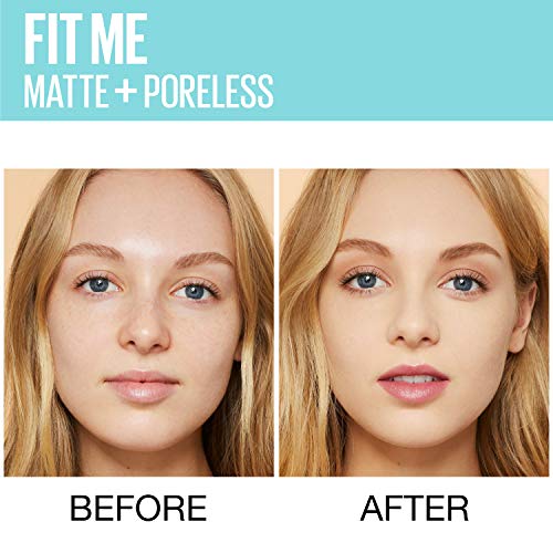 Maybelline Fit Me Matte + Poreless Liquid Foundation Makeup, Natural Ivory, 1 fl; oz; Oil-Free Foundation