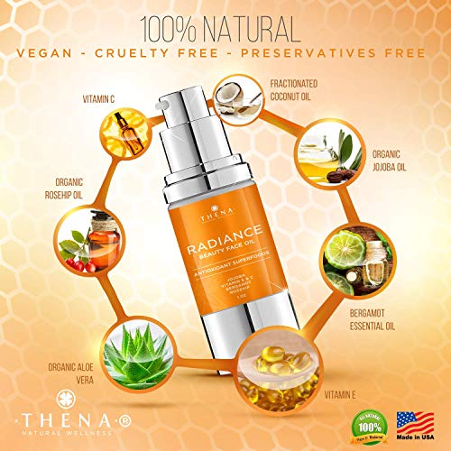 Organic Facial Oil For Gua Sha Anti Aging Face Oil Serum With Hydrating Hyaluronic Acid, Vitamin C, Antioxidant Rosehip…