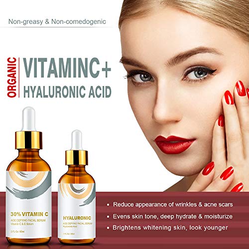 Wumal 2 Pack Serum Set – Vitamin C Serum, Retinol Serum for Firming, Brightening & Hydrating – Reset Your Skin Day…